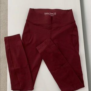 Outdoor Voice Tech-Sweat Leggings - Burgundy